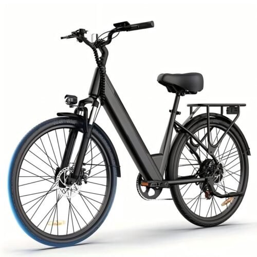 26" Electric Bike for Adults, 750W Peak Motor Ebike, 48V 10.4Ah Removable Battery, 60-Mile Max Range & 20MPH Commuter E-Bike, Front Suspension & 7-Speed Ebikes