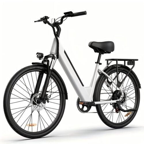 26" Electric Bike for Adults, 750W Peak Motor Ebike, 48V 10.4Ah Removable Battery, 60-Mile Max Range & 20MPH Commuter E-Bike, Front Suspension & 7-Speed Ebikes
