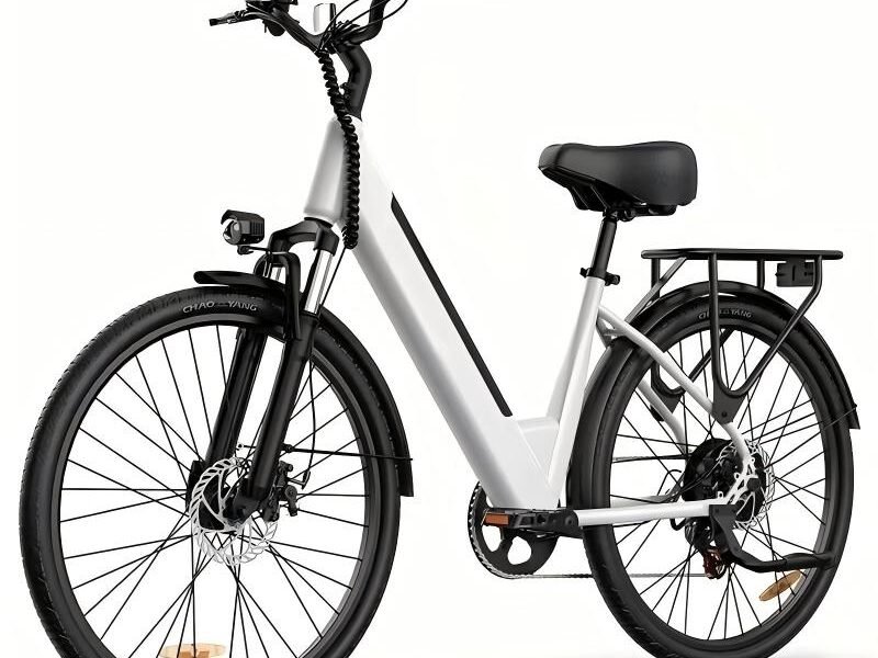 26" Electric Bike for Adults, 750W Peak Motor Ebike, 48V 10.4Ah Removable Battery, 60-Mile Max Range & 20MPH Commuter E-Bike, Front Suspension & 7-Speed Ebikes