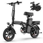 14″ Folding Electric Bike for Adults, 500W Motor, 40 Miles | 48V 375Wh Battery | UL 2849 Certification | 20MPH Speed | Mini E Bike for Adults