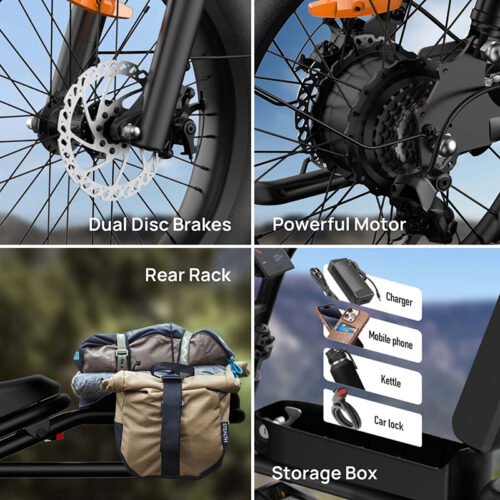 URLIFE T2 20" Electric Dirt Bike 745W Motor 48V 15.6Ah Battery